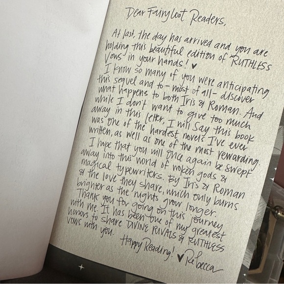 FairyLoot Ruthless Vows By Rebecca Ross Digital Signature Stenciled Edges - Picture 8 of 9